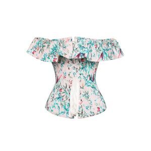 Corset story size 4 US Birds of paradise cold shoulder corset top - NWT